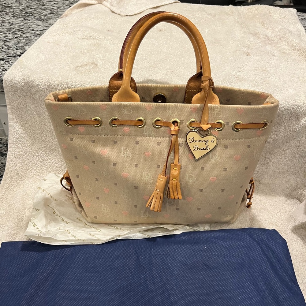 Dooney & Bourke Cream and Tan Tote Bag